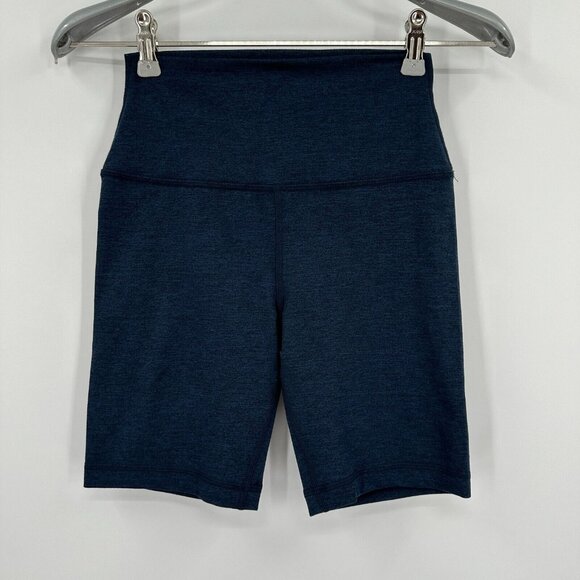 Quince Navy Blue Flowknit Ultra-soft Performance Bike Shorts sz XS 7" Inseam - Picture 1 of 3